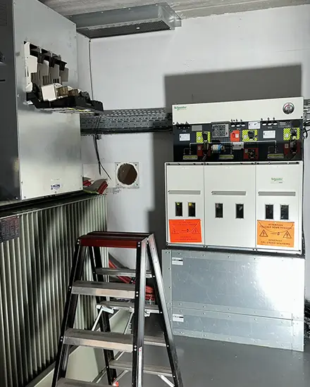 installation d'une cabine à haute tension